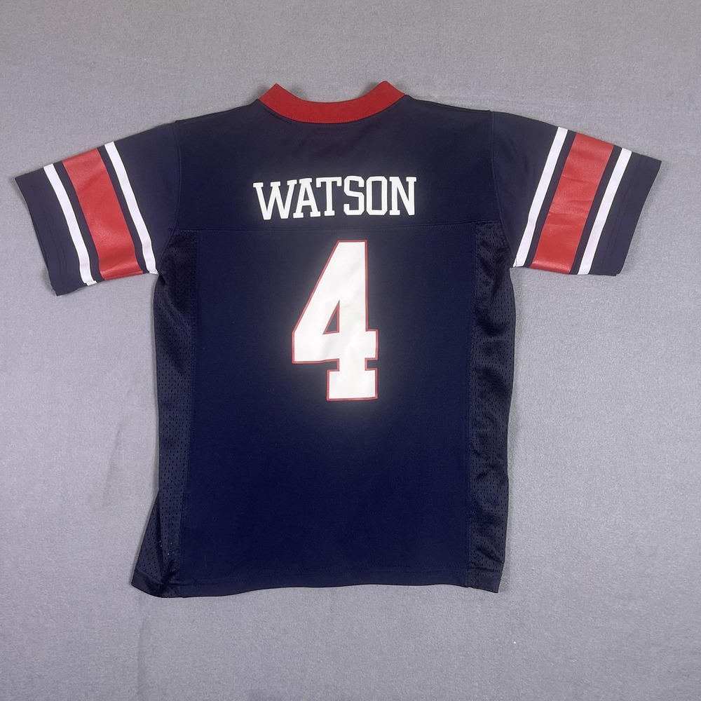 Houston Texans #4 Deshaun Watson Jersey Youth M 7/8 Blue NFL